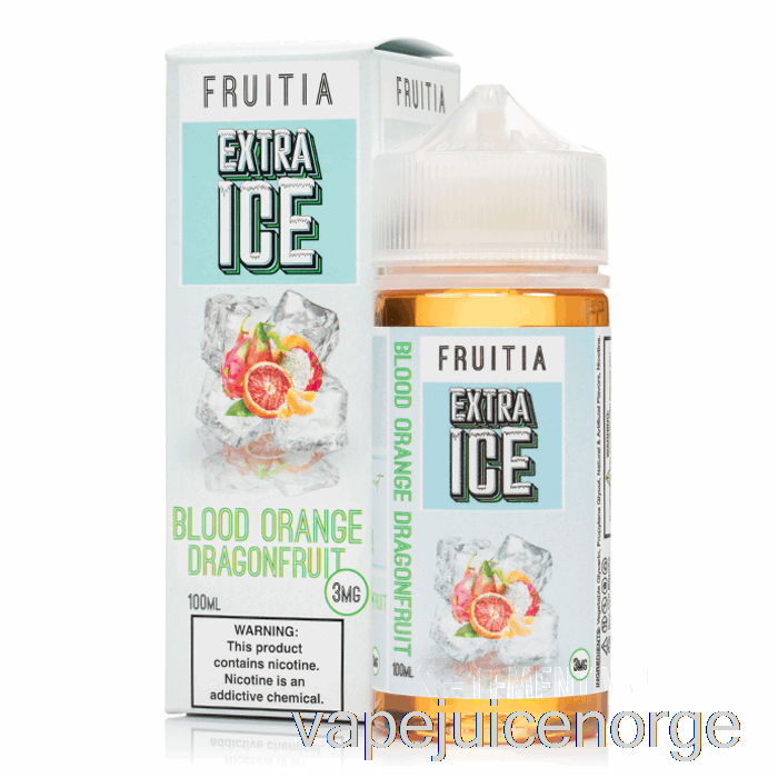 Vape Juice Blodappelsin Dragonfruit - Ekstra Is - Fruitia - 100ml 0mg